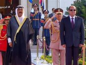 مراسم استقبال رسمية لأمير الكويت الشيخ مشعل الأحمد فى قصر الاتحادية