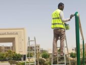 صيانة المسطحات الخضراء والمتنزهات بالمدن الجديدة مع عيد شم النسيم 