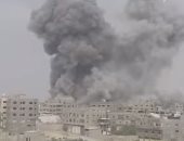 قصف قوى على حى الصبرة جنوب غزة وتدمير برج لعائلة الأشرم وعدد من المنازل..فيديو