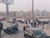 إصابة 15 شخصا فى حادث تصادم 3 سيارات بالجيزة
