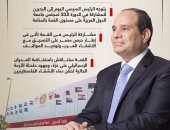 الرئيس السيسى يتوجه إلى البحرين للمشاركة بالقمة العربية.. "إنفوجراف"