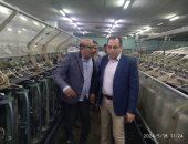 رئيس القابضة للغزل والنسيج يتفقد مصانع مصر إيران ويطالب بزيادة الإنتاج
