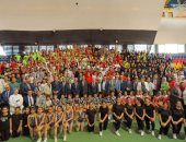 رئيس جامعة بورسعيد يشهد العرض الرياضى "رسالة من شباب مصر" بالتربية الرياضية