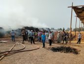نشوب حريق ضخم بأرض زراعية بقرية نهطاي فى الغربية.. فيديو