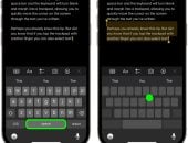 كيفية تسريع عملية تحرير النص باستخدام لوحة التتبع المخفية فى iPhone