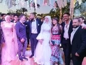 إدوارد وسناء منصور وخيرى رمضان في زفاف نجل الإعلامية دعاء عامر