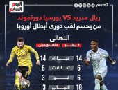 الريال يتفوق على دورتموند قبل نهائى دوري الأبطال الليلة.. إنفوجراف