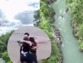 تيار نهرى في إيطاليا يقتل ثلاثة شباب .. صور ترصد عناقهم الأخير