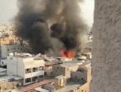 اندلاع حريق هائل فى سوق المنامة بالبحرين.. وقوات الدفاع المدنى تواصل إخماد النيران