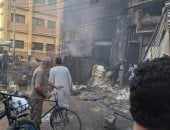 إصابة شخصين فى حريق بفرن سياحى وواجهة محل ملابس بالبلينا جنوب سوهاج