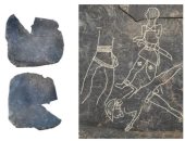 العثور على لوح عمره 2500 سنة عليه رسومات لمعركة وحروف فى إسبانيا
