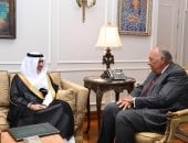 سفير السعودية لدى مصر يسلم نسخة من أوراق اعتماده لوزير الخارجية