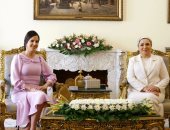 السيدة انتصار السيسى وقرينة رئيس صربيا.. لقاء الصداقة والثقافة والود