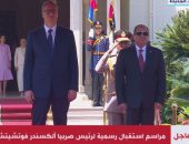 مراسم استقبال رسمية لرئيس صربيا ألكسندر فوتشتيتش بقصر الاتحادية