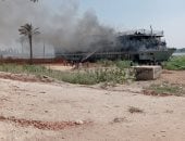 السيطرة على حريق مركب بكورنيش النيل فى حلوان دون إصابات.. صور