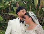 شاهد أول صور لمروان عطية لاعب الأهلى مع زوجته