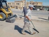 حملات نظافة وصيانة شاملة للطرق في مركز ومدينة الحسنة بوسط سيناء