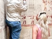 آمون ستار تشارك فى زيارة خاصة لهرم أوناس واكتشاف الإضاءة الفرعونية