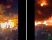 الاحتلال الإسرائيلى يقتحم نابلس واندلاع حريق هائل فى سوق للخضار.. فيديو
