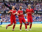 ماذا قال محمد صلاح بعد فوزه بجائزة رجل مباراة ليفربول وإبسويتش؟