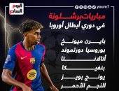 مواعيد مباريات برشلونة فى دوري أبطال أوروبا.. إنفو جراف