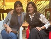 حنان مطاوع ومها نصار فى كواليس مسلسل صفحة بيضا