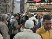 مشاوي وحلقات ذكر في محيط مسجد السيد البدوي بطنطا في الليلة الختامية لمولده