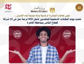 وزارة العمل: إجراء مقابلات لـ1520 متقدم لشغل 950 وظيفة بالقاهرة السبت المقبل