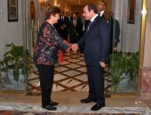 الرئيس السيسى يستقبل مدير عام صندوق النقد الدولى