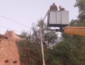 استمرار صيانة وتركيب كشافات جديدة لرفع كفاءة منظومة الإنارة بمركز أبوتيج