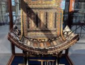 مقتنيات المتحف المصري.. كرسي توت عنخ آمون