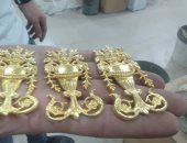 النحت على النحاس.. ورش تصنيع السبائك فنون مختلفة لصناع دمياط.. صور