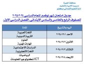 تعليم الجيزة تعلن الجداول المعدلة لامتحانات نوفمبر 2024.. تنطلق 1 ديسمبر