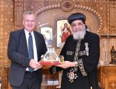 البابا تواضروس الثانى يستقبل السفير الألمانى فى المقر الباباوى بالقاهرة