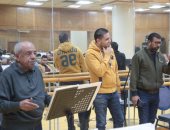 لقطات من بروفة فرقة الإنشاد الدينى قبل حفلهم يوم الخميس