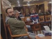 صبرى فواز ومحمود فارس وعزوز عادل فى عزاء والدة حسام على