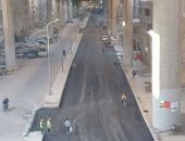تطوير ورصف الطريق السطحى أسفل محور كمال عامر اتجاه مرور فيصل.. صور