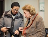 أمل عمار تستقبل السفير مرفت التلاوي رئيس مهرجان أسوان الدولي لأفلام المرأة