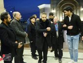 هانى شنودة وخالد عجاج وكاريكا وحكيم فى عزاء أحمد عدوية بمسجد المشير.. صور