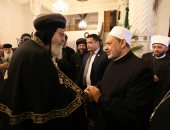 زيارة محبة ورجاء.. القيادات الدينية الإسلامية تهنئ البابا تواضروس بعيد الميلاد المجيد.. شيخ الأزهر: جئنا لنجدد حبل المودة والصداقة.. والبابا تواضروس الثانى: نصلي لأجل كل المناطق التي تعاني من الحروب والأزمات