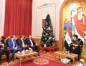 البابا تواضروس يستقبل رئيس هيئة قضايا الدولة ووزيرى المالية والرى