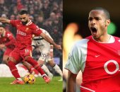 محمد صلاح يعادل رقم تيرى هنري في ترتيب هدافي الدوري الإنجليزي عبر التاريخ