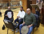 لقطات من بروفة فرقة الإنشاد الدينى قبل حفل يوم الجمعة بمسرح الجمهورية 