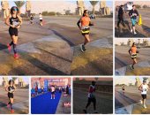 ماراثون مصر الدولي بالأقصر أمام تمثالي ممنون بجوار معبد حتشبسوت