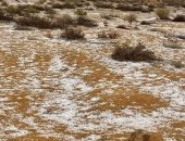 سقوط أمطار وحبات الثلج على مناطق بشمال ووسط سيناء