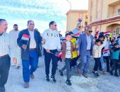 ماراثون رياضى واحتفالات بأعياد الشرطة فى رفح بشعار "رفح سيناء أمن وأمان”