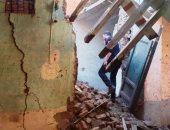 انهيار جزئى لعقار خالي من السكان فى السبتية