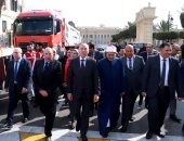 إطلاق قافلة جديدة لمساعدة لأهالينا فى غزة بعد قليل من ميدان عابدين