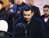 نجوم الفن والإعلام فى عزاء شقيق مصطفى شعبان