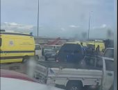 تفاصيل حادث تصادم نقل جامبو وميكروباص غرب الإسكندرية.. فيديو